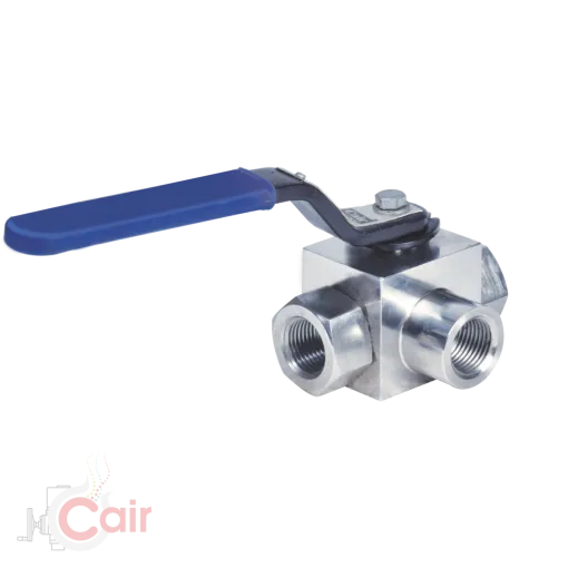 Closed View of 2 way 3 way High pressure Ball Valve by Cair India